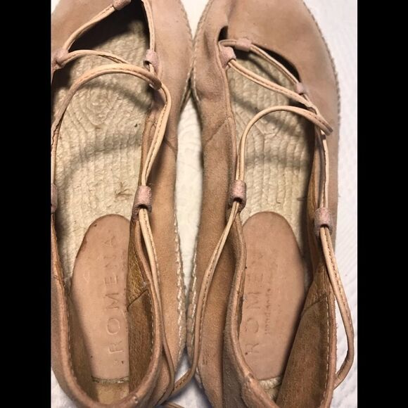 Romena tan suede ankle tie espadrilles - Picture 4 of 6